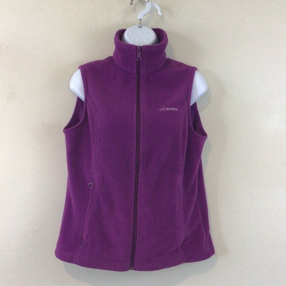 Columbia Sportswear Company Jackets & Blazers - Columbia Bright Purple Zip Up Fleece Outdoor Vest